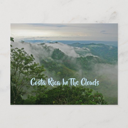 Costa Rica in de wolken briefkaart (Voorkant)