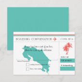 Costa Rica instapkaart RSVP Coral en Mint (Voorkant / Achterkant)