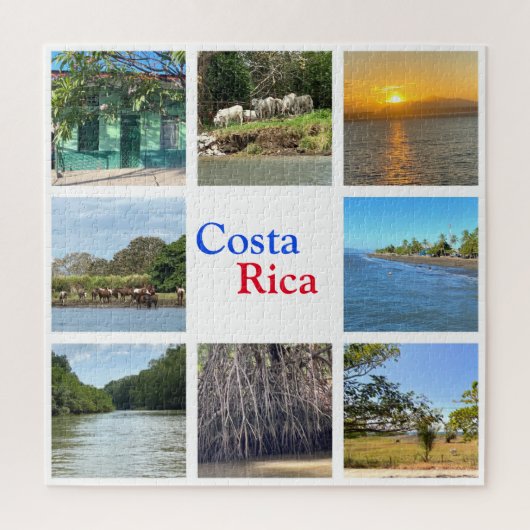 Costa Rica Jigzaag Puzzle Legpuzzel (Verticaal)