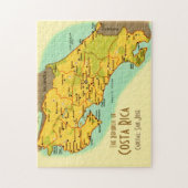 Costa Rica Kaart 11x14 Puzzel (Verticaal)