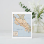 Costa Rica-kaart Briefkaart (Staand voorkant)