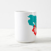 Costa Rica kaart met hibiscus Koffiemok (Center)