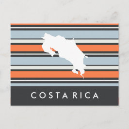 Costa Rica Kaart: Moderne strepen Briefkaart