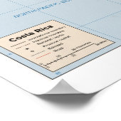 Costa Rica-kaart Poster (Hoek)