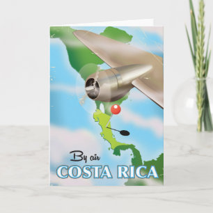 Costa Rica Kaart vintage reisposter