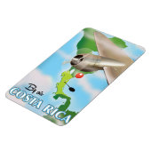 Costa Rica Kaart vintage reisposter Magneet (Linkerzijde)