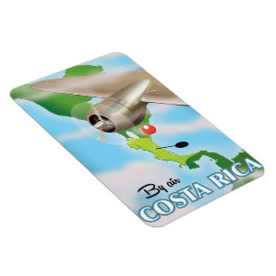 Costa Rica Kaart vintage reisposter Magneet