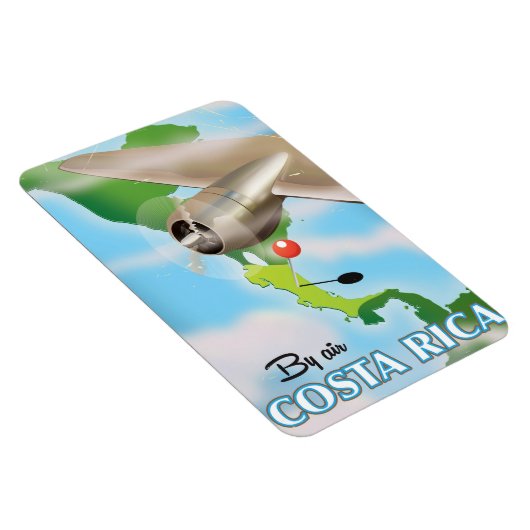 Costa Rica Kaart vintage reisposter Magneet (Rechterzijde)