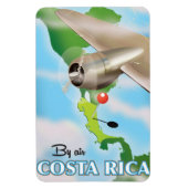 Costa Rica Kaart vintage reisposter Magneet (Verticaal)