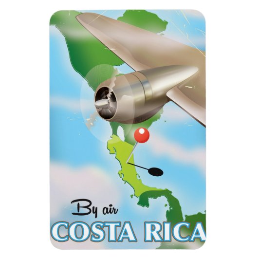 Costa Rica Kaart vintage reisposter Magneet (Verticaal)