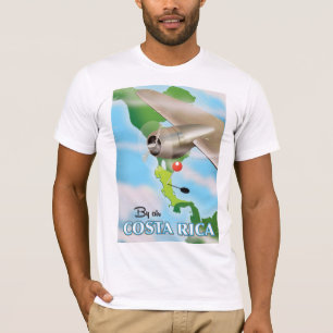 Costa Rica Kaart vintage reisposter T-shirt