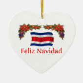 Costa Rica Kerstmis Keramisch Ornament (Voorkant)