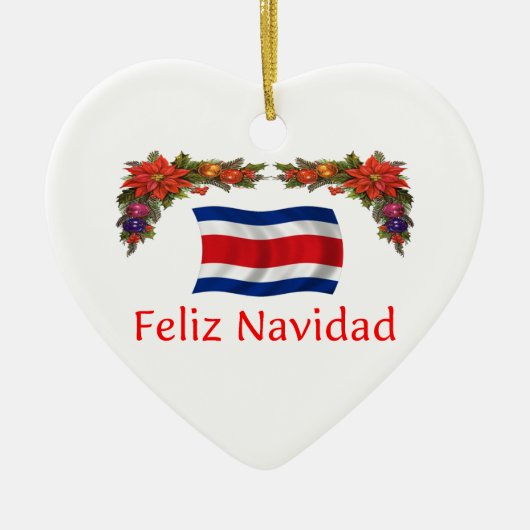 Costa Rica Kerstmis Keramisch Ornament (Voorkant)