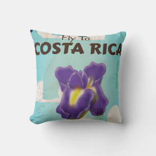Costa Rica Klassieke vintage reisposter Kussen