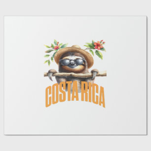 Costa Rica koele luiaard Klassiek T-shirt Cadeaupapier