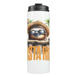 Costa Rica koele luiaard Klassiek T-shirt Thermosbeker
