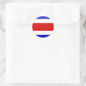 Costa Rica kwaliteit Vlag Cirkel Ronde Sticker (Tas)