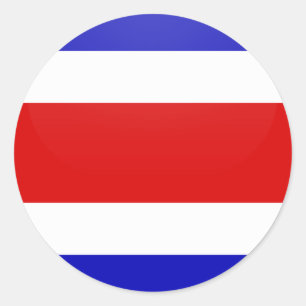 Costa Rica kwaliteit Vlag Cirkel Ronde Sticker