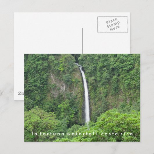 Costa Rica La Fortuna Waterfall Briefkaart (Voorkant / Achterkant)