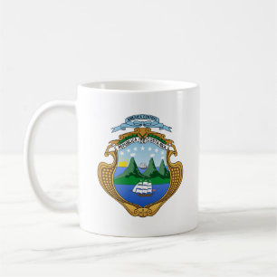 Costa Rica land wapen wapenschild symbool embleem  Koffiemok