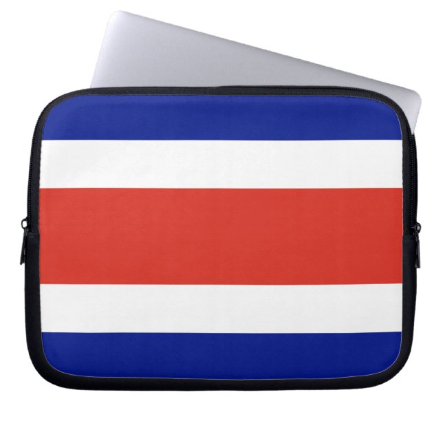 Costa Rica-laptophoes met vlag Laptop Sleeve (Voorkant)