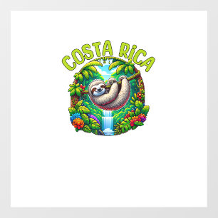 Costa Rica luiaard - Tropisch regenwoud Waterval T Raamsticker