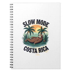 Costa Rica luiaard vintage vakantieshirt Notitieboek
