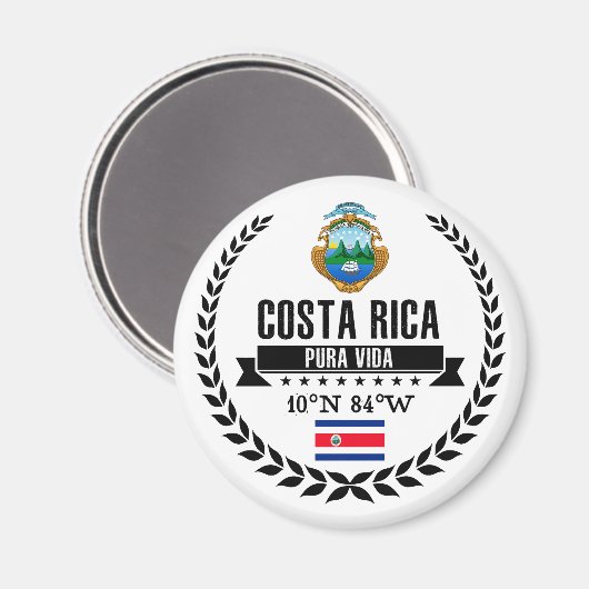 Costa Rica Magneet (Voorkant / Achterkant)