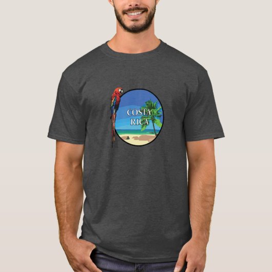 Costa Rica - Mannen - Dark T-Shirt (Voorkant)