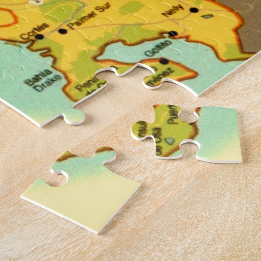 Costa Rica Map 11x14 Puzzle Legpuzzel (Zijkant)