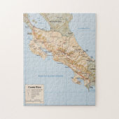 Costa Rica Map (1987) Legpuzzel (Verticaal)