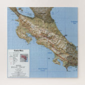 Costa Rica Map (1991) Legpuzzel (Verticaal)
