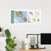 Costa Rica Map 1991 Poster (Thuiskantoor)
