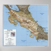 Costa Rica Map (1991) Poster (Voorkant)