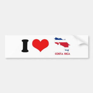 COSTA RICA MAP BUMPERSTICKER
