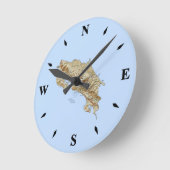 Costa Rica Map Clock Ronde Klok (Hoek)