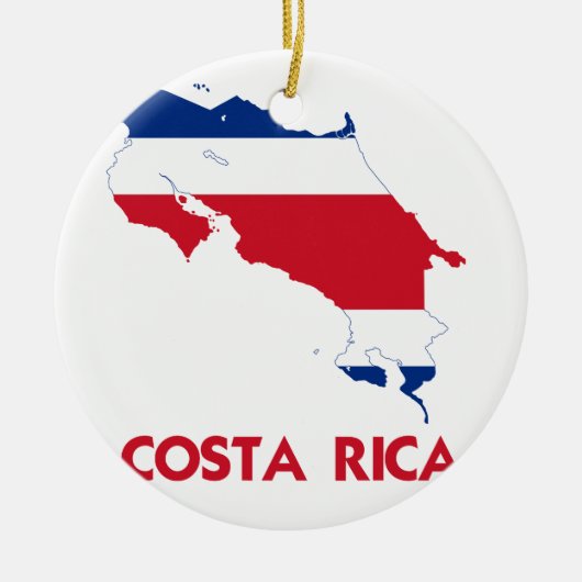 COSTA RICA MAP KERAMISCH ORNAMENT (Voorkant)
