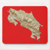 Costa Rica Map Mousepad Muismat (Voorkant)
