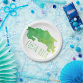 Costa Rica Map Papieren Bordje (Feest)