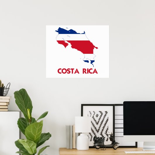 COSTA RICA MAP POSTER (Thuiskantoor)