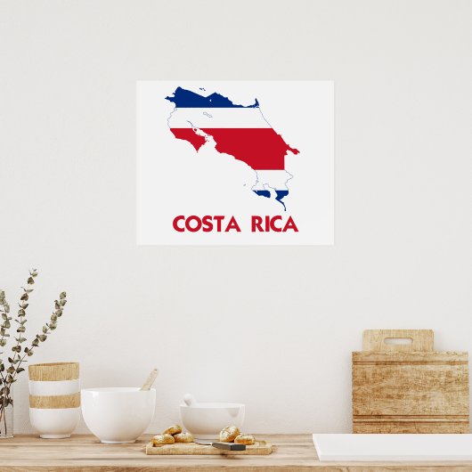 COSTA RICA MAP POSTER (Keuken)
