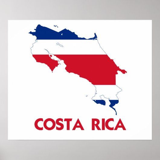 COSTA RICA MAP POSTER (Voorkant)