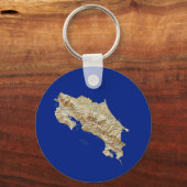 Costa Rica Map Sleutelhanger (Voorkant)