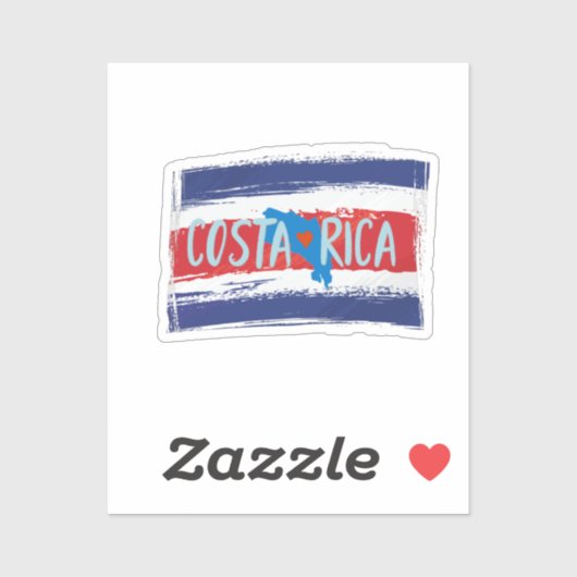 Costa Rica Map Sticker (Vel)