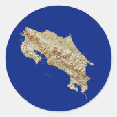 Costa Rica Map Sticker (Voorkant)