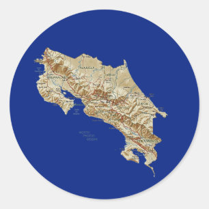 Costa Rica Map Sticker