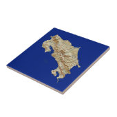 Costa Rica Map Tile Tegeltje (Zijkant)