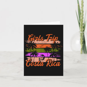 Costa rica meidenreis bijpassende zomer vakantie kaart