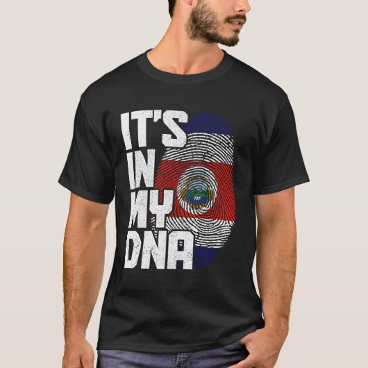 Costa Rica, met mijn DNA Pride vingerafdruk Costa T-shirt (Voorkant)