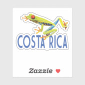 Costa Rica met rode ogen boomkikker Sticker (Vel)